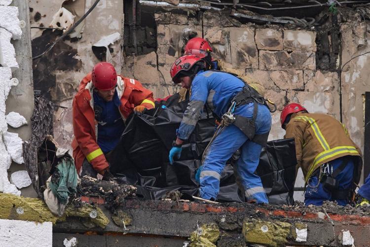 Photos show the destruction after Russia's latest attacks on Kyiv