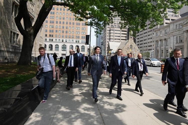 Trudeau raises Poland's democratic backsliding as prime minister visits Toronto