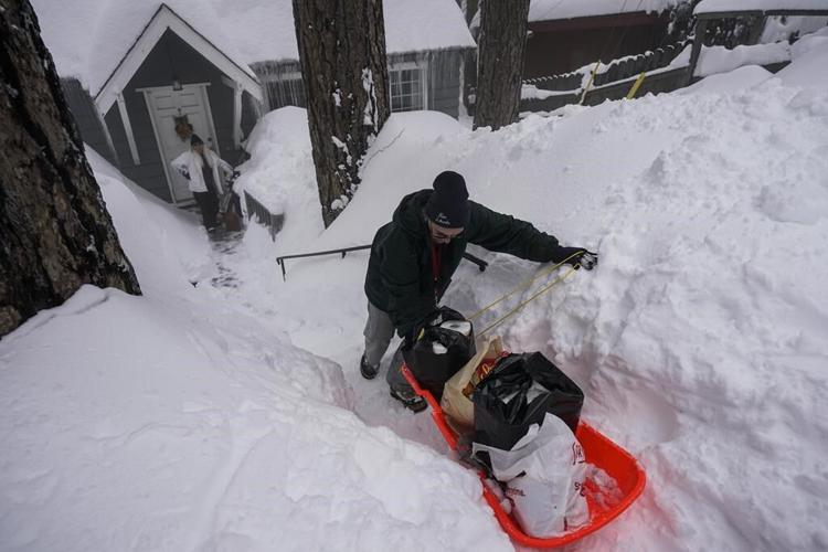To the rooftops: Staggering snowfall in California mountains