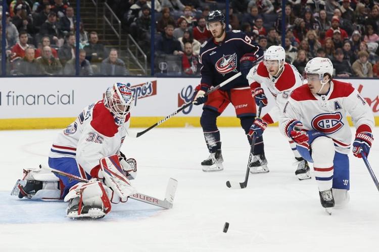 Kuraly scores 2 in 3rd period, helps Columbus past Montreal