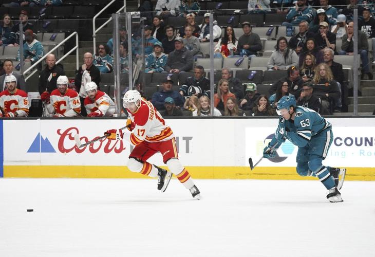 Klapka, Frost help Flames rally in third period to beat Sharks 3-2