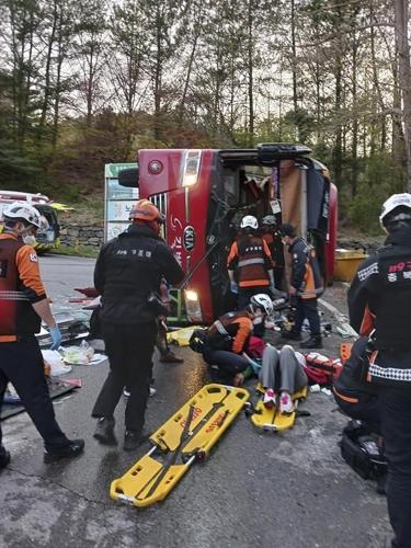 South Korea tour bus crash kills 1 Israeli, 34 people hurt