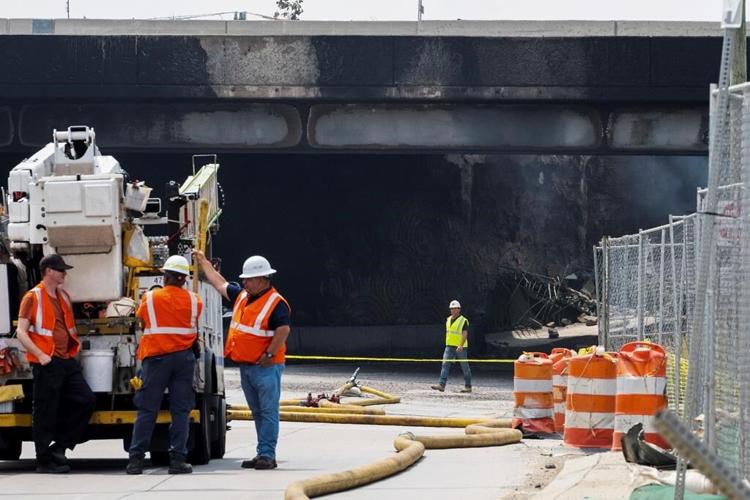 Long commutes start after part of I-95 collapses in Philadelphia following tanker truck fire