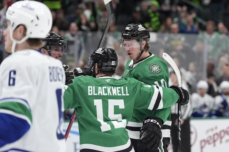 Jason Robertson and Roope Hintz get two goals, one assist each in Stars' 5-3 win over Canucks