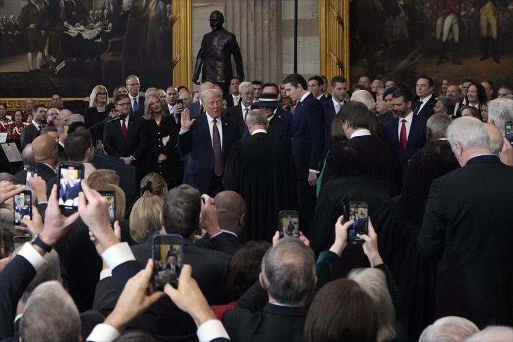 Inside the intimate inauguration: Close-up encounters between political rivals, some awkward