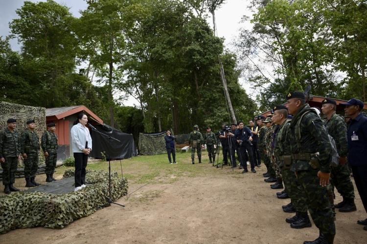 Thai prime minister visits border with Cambodia after leaked conversation triggers resignation calls