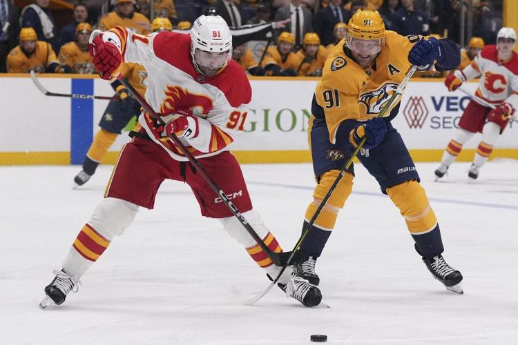 Huberdeau, Rooney lead Flames over Predators 4-3, snap eight-game road skid