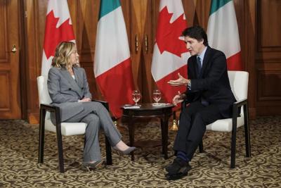 Justin Trudeau a rencontré la première ministre italienne à Toronto