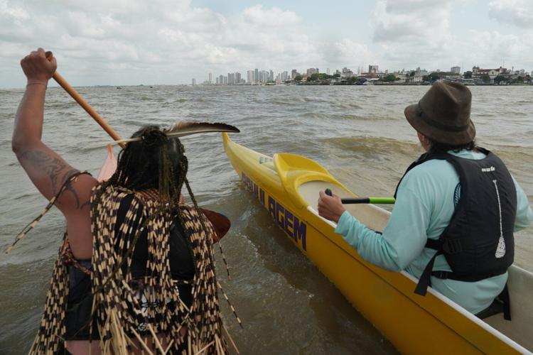 A flotilla kicks off the People's Summit for activists at UN climate talks