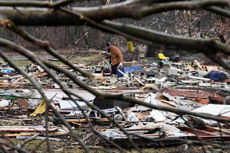 Photos show tornado damage after powerful storms hit Illinois and Indiana