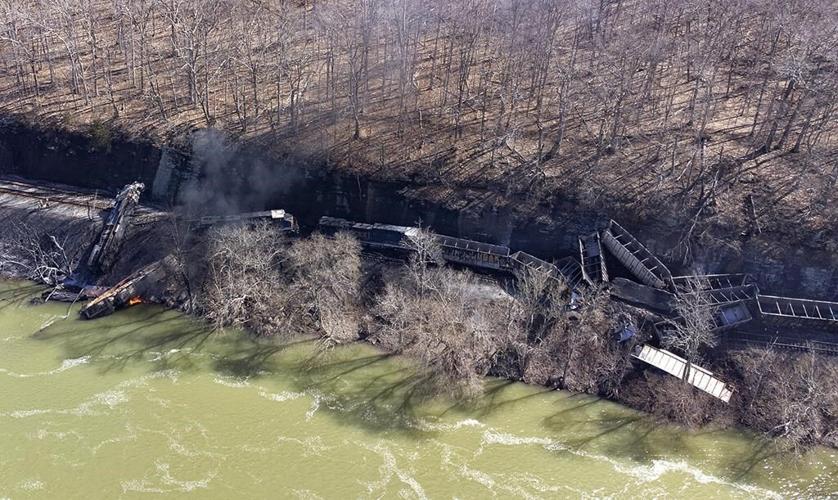 3 injured in fiery train derailment caused by rockslide