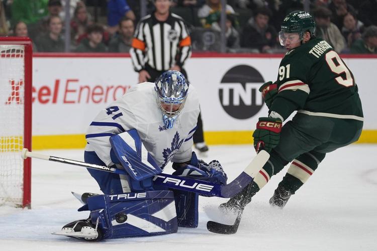 Groulx scores twice as Maple Leafs hold on to beat the Wild 4-2