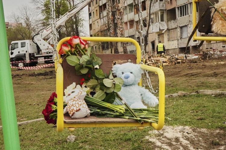 ‘Little suns in the classroom’: Ukrainian city mourns children killed by Russian missile