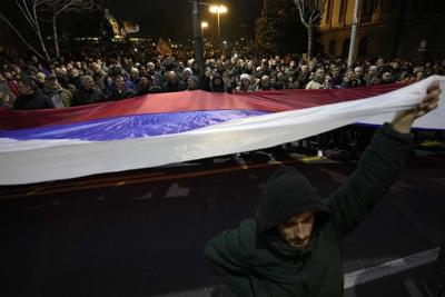 Serbian right-wingers rally against Western plan for Kosovo