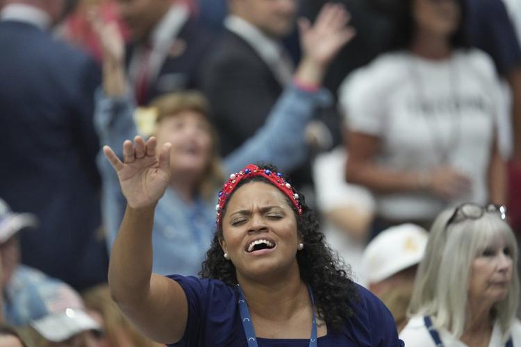 Photos of conservative activist Charlie Kirk's memorial service
