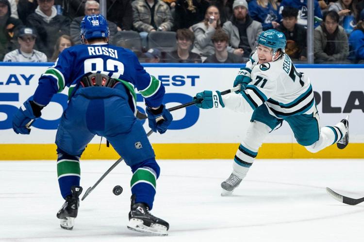Sharks sensation Celebrini marks milestone with win over Canucks in Vancouver