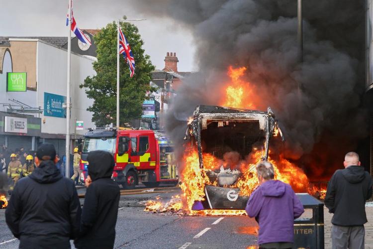 Photos show the aftermath of anti-immigration protests in Northern Ireland