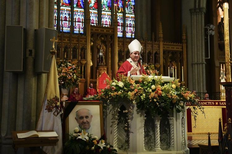 Bells toll, faithful gather as Archbishop of Toronto holds mass for Pope Francis