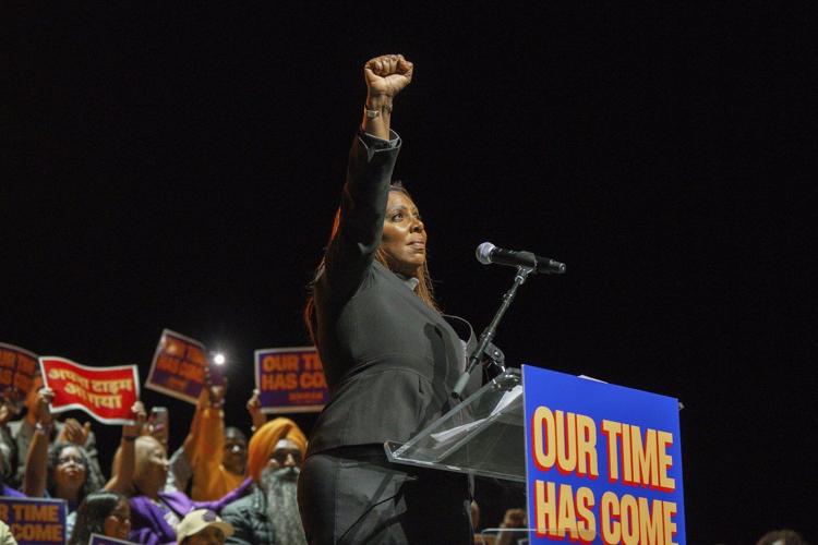 New York Attorney General Letitia James, facing fraud charges, strikes defiant tone at Mamdani rally