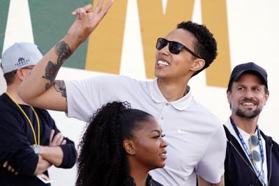 Brittney Griner attends WM Phoenix Open golf tournament