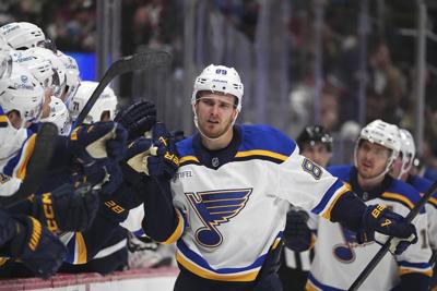 Blues beat Penguins in OT for 11th straight win