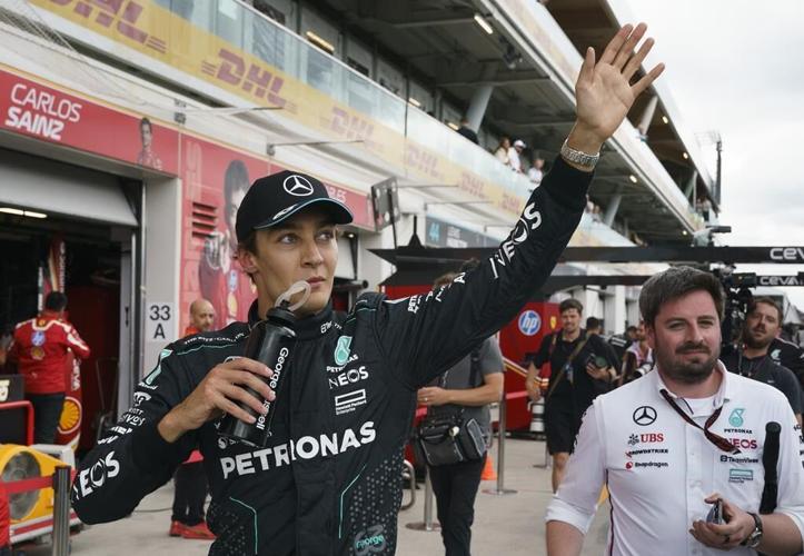 Russell gets the edge over Verstappen to take pole position at ��ɫtv Grand Prix.