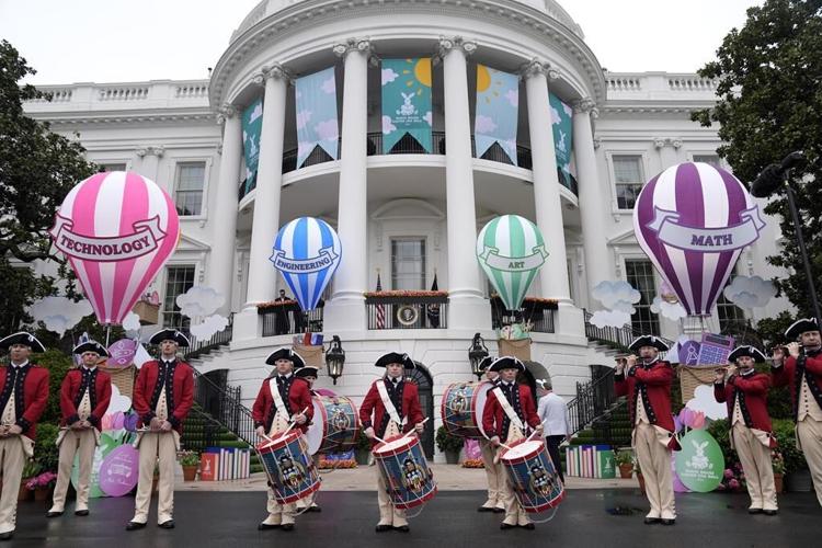 White House Easter egg roll draws a huge crowd after storm-delayed start