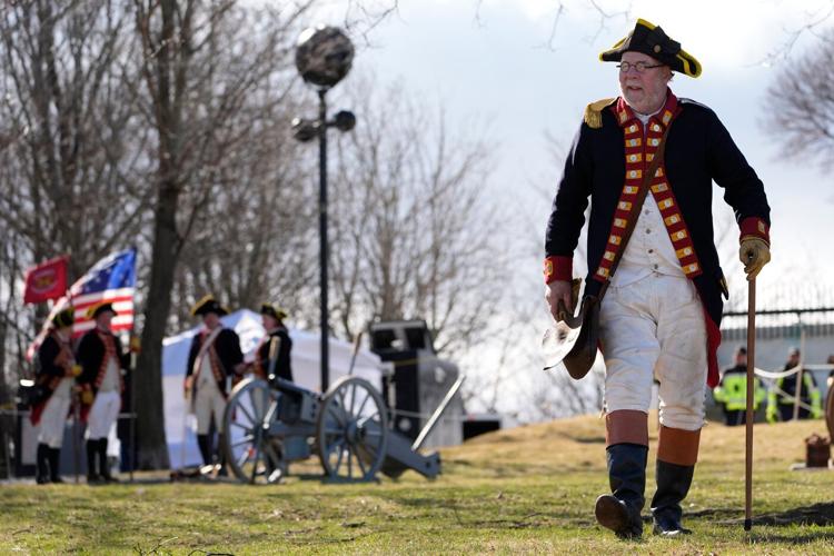 Muskets crack, drums echo as Boston marks 250 years since British evacuation