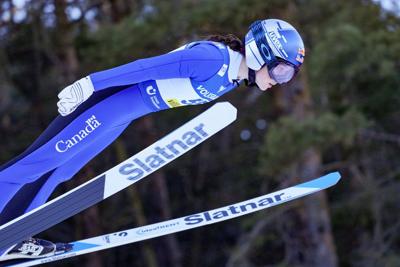 ɫtv Alex Loutitt wins gold at a World Cup ski-jumping event competition
