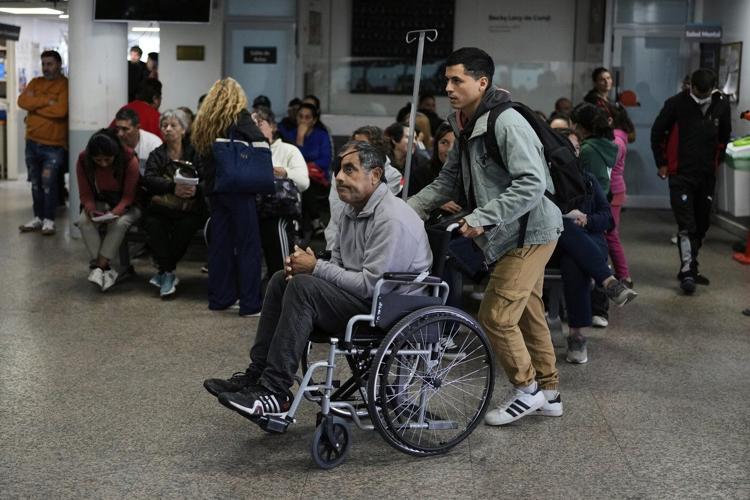 Photos of Argentines affected by cuts to the public health system