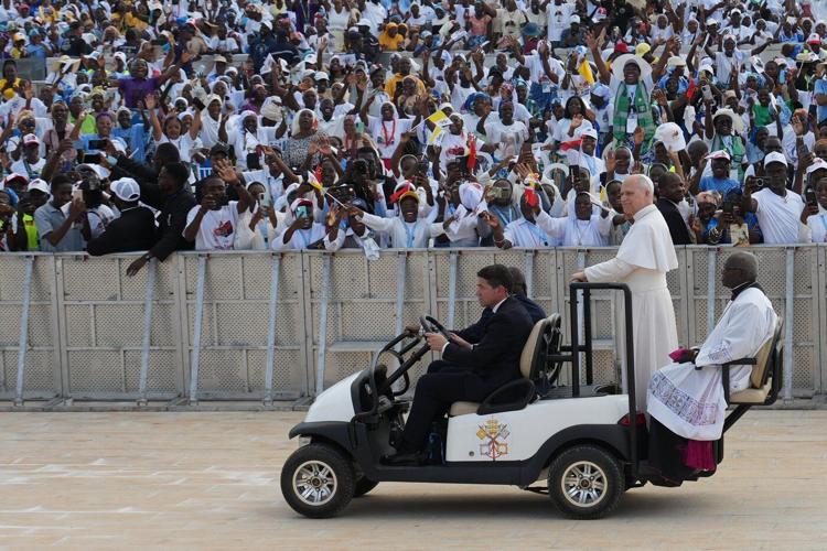 Pope prays at Catholic shrine in Angola that was a center of African slave trade