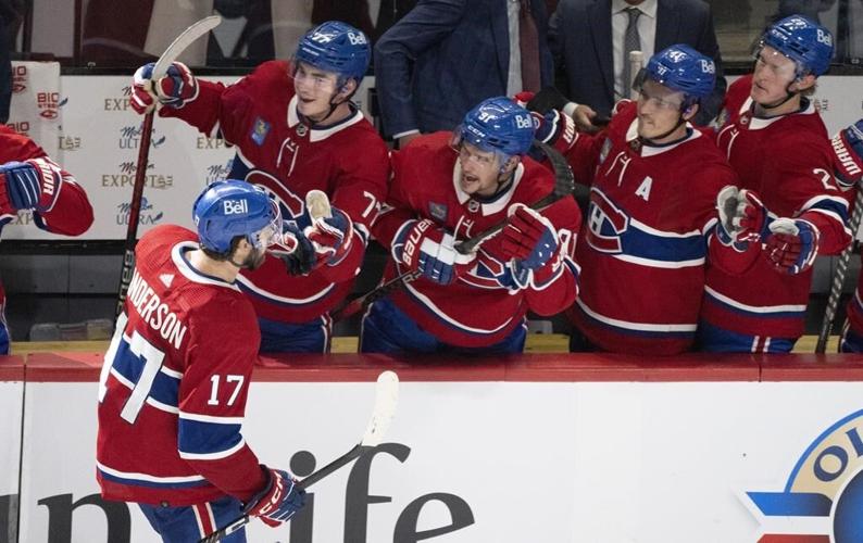 Anderson nets winner, Caufield scores twice as Canadiens top Maple Leafs 4-3