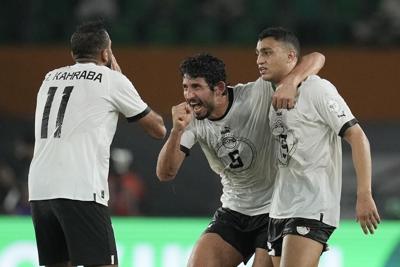 Egyptian soccer officials sacrifice cow for better fortune at Africa Cup