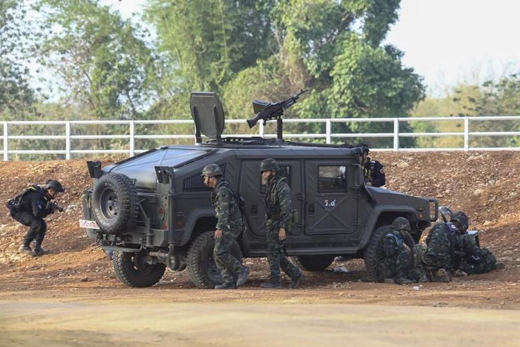 About 1,300 people from Myanmar flee into Thailand after clashes broke out in a key border town