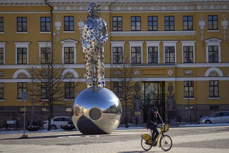 NATO flags raised in Helsinki as Finland joins alliance