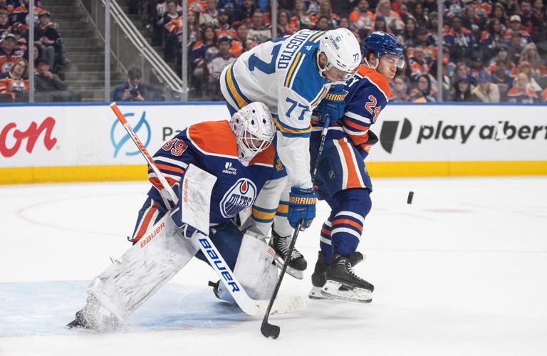 Hyman, Ingram help Oilers sting the Blues 5-0