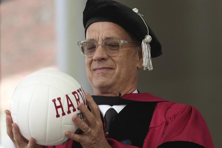 Tom Hanks urges Harvard grads to defend the truth and resist indifference