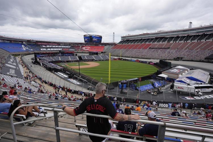 Play ball, take 2: The MLB Speedway Classic resumes at Bristol after rain suspension