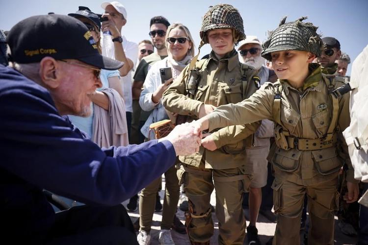 'It was tough': WWII veterans return to Utah Beach to commemorate D-Day