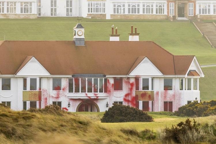 Activists vandalize Trump golf resort over his comments on emptying out Gaza
