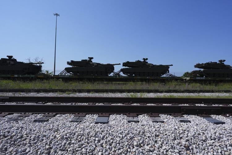 Photos of preparations for Trump's military parade marking the 250th anniversary of the US Army