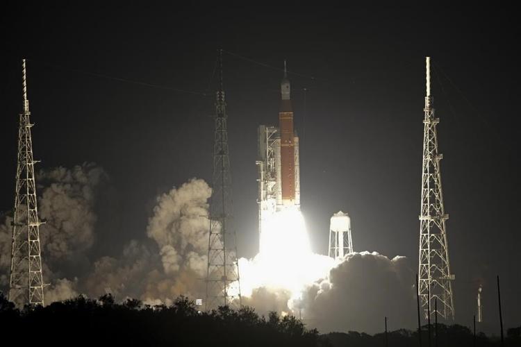 NASA's mightiest rocket lifts off 50 years after Apollo