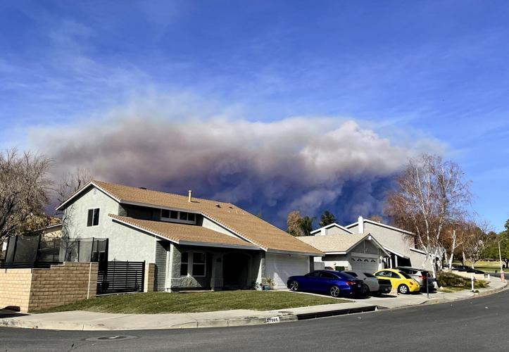 Evacuations ordered as new fast-moving wildfire threatens mountain homes north of Los Angeles