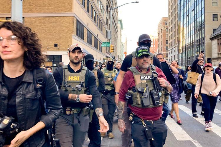 Immigration agents conducting sweep on NYC's famed Canal Street confronted by protesters