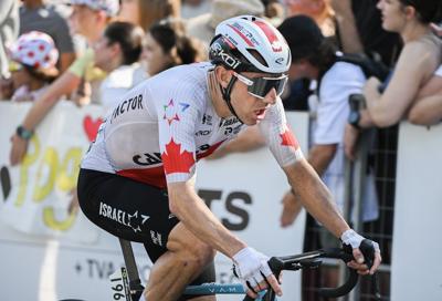 ɫֱ rider Michael Woods crashes out of Milano-Torino one-day cycling race