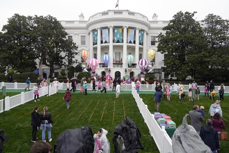 White House Easter egg roll drawing a huge crowd after storm-delayed start