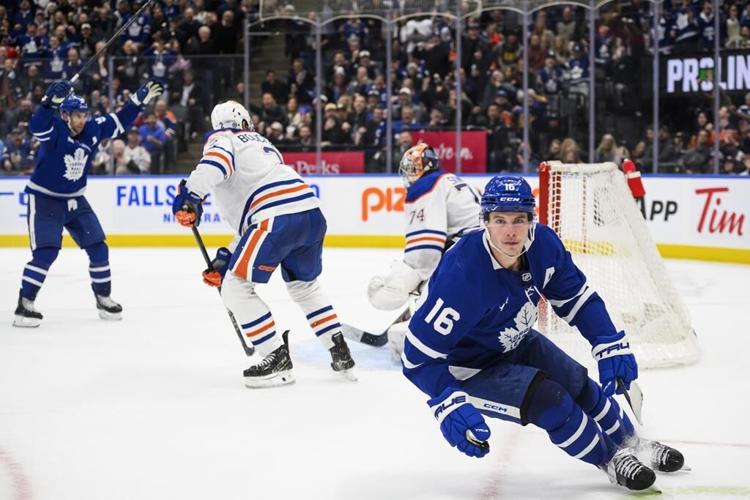 Mitch Marner scores in overtime as Maple Leafs down Oilers 4-3