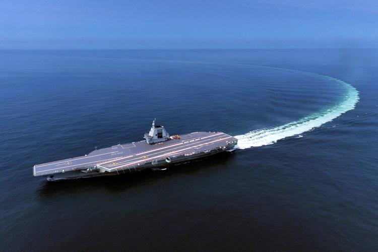 China’s newest aircraft carrier sails through the Taiwan Strait