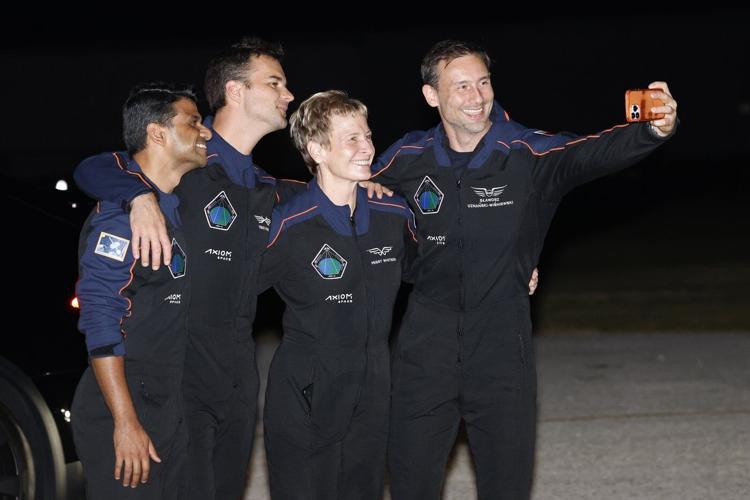 Astronauts from India, Poland and Hungary blast off on a privately funded trip to the space station