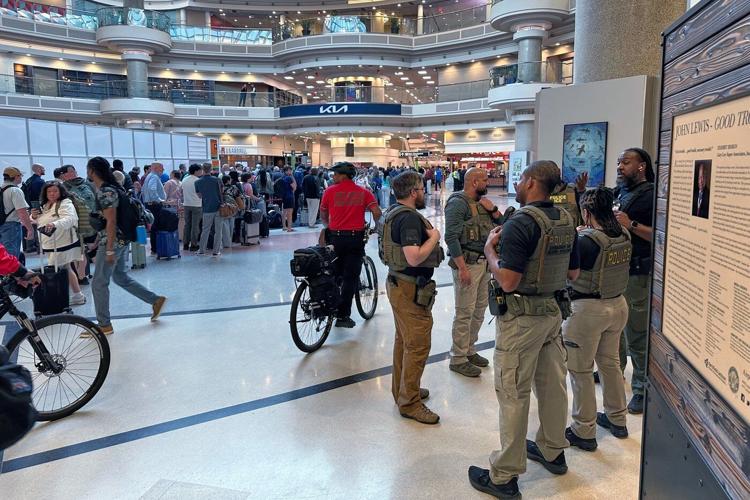 Federal immigration agents seen at Atlanta airport after Trump order amid partial shutdown